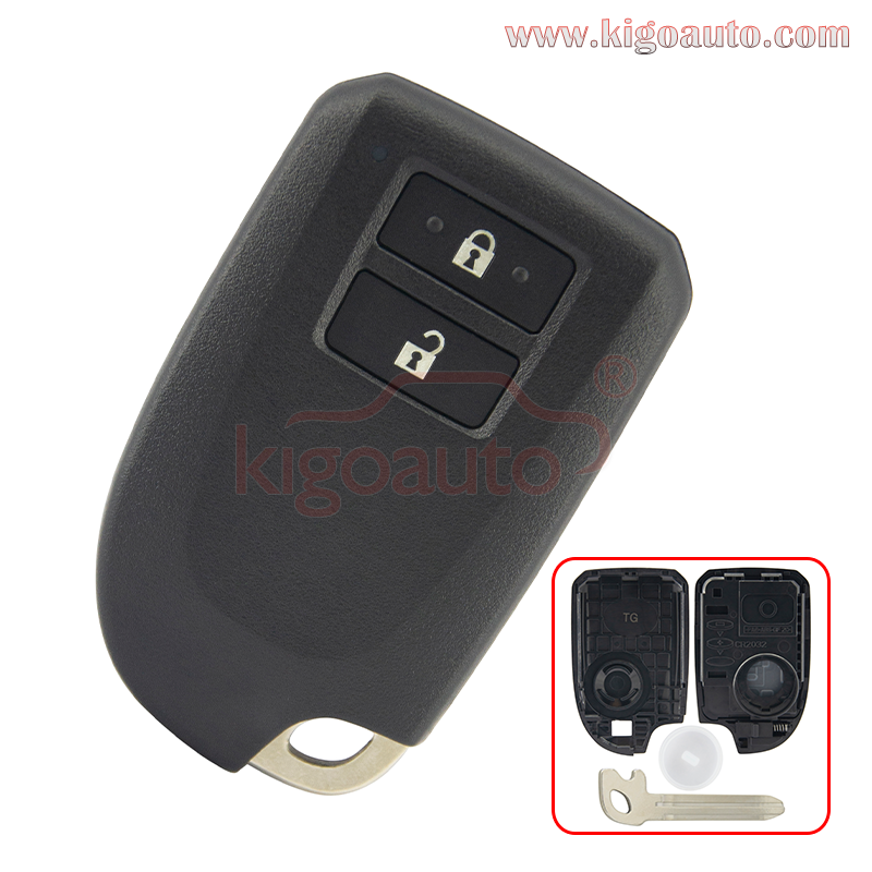 FCC BS1EW smart key case 2 buttton for Toyota Yaris Aygo  2015-2018 PN 89904-0H010