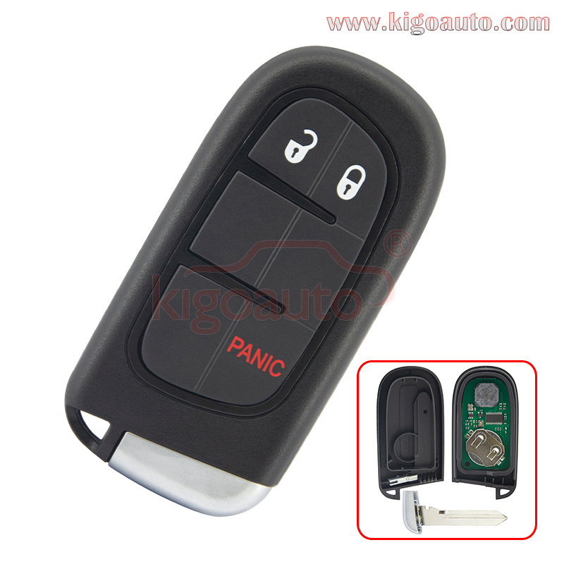 P/N 56046954 Smart key 3 button 434Mhz 4A chip for 2014-2018 Jeep Cherokee Grand Cherokee FCC GQ4-54T