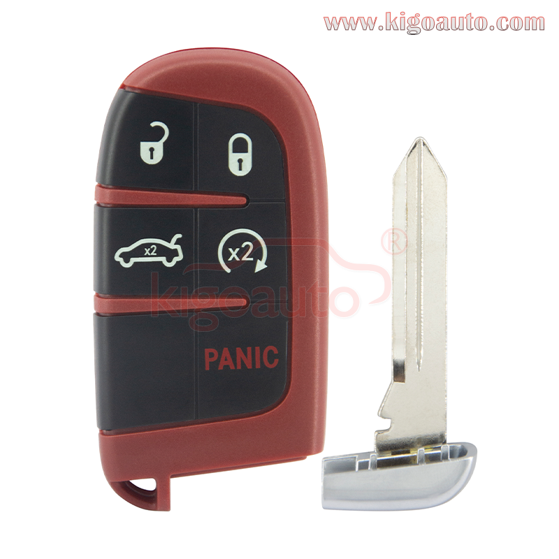 FCC M3N-40821302 Red Smart key case 5 button for Dodge Charger Challenger Chrysler 300