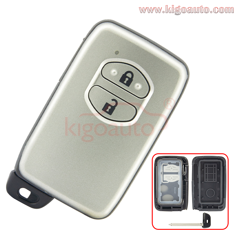 Smart key case 2 button for Toyota Prado Camry  Land cruizer 4Runner Avalon Venza 2007-2013