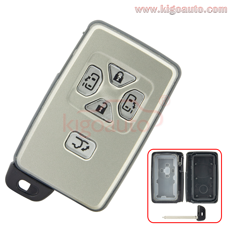 Smart key case 5 button for Toyota Yaris Previa P/N 89904-28132