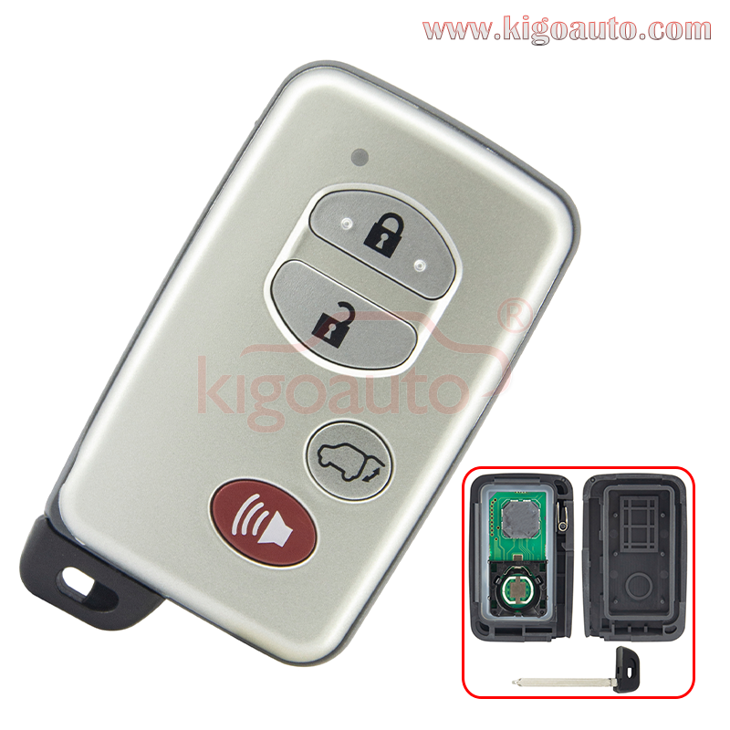 FCC B77EH Smart key 314.3Mhz 4 button for 2007-2014 Toyota Highlander Kluger P/N 89904-48B70 (Board A314)