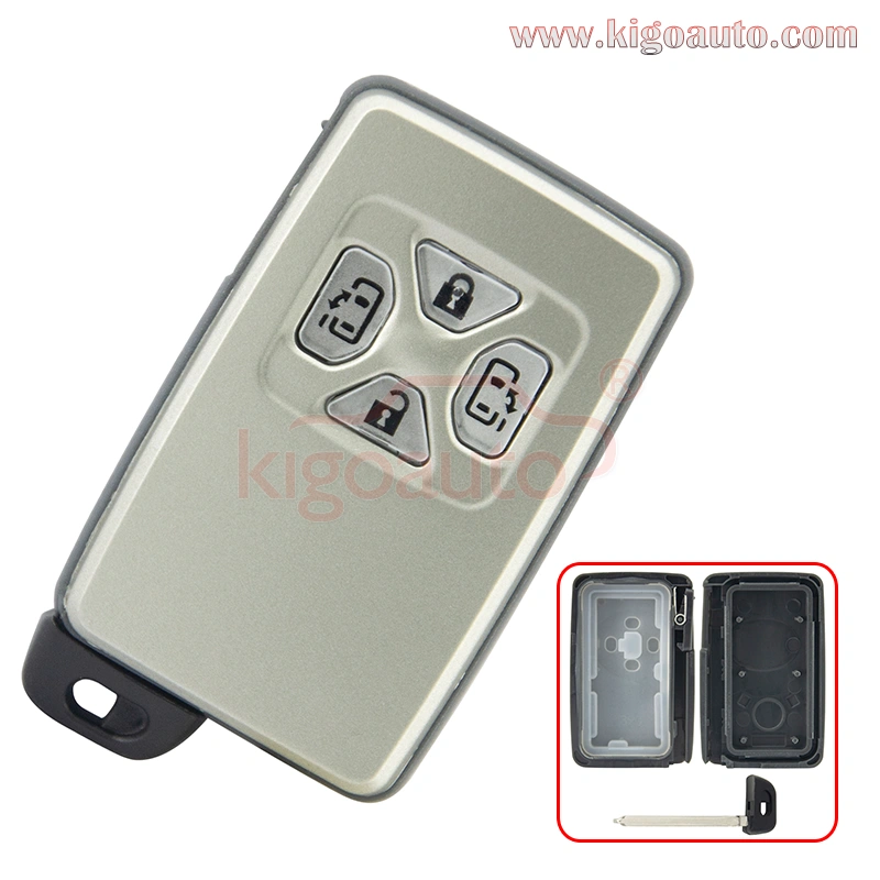 Smart key case 4 button for Toyota Yaris Previa