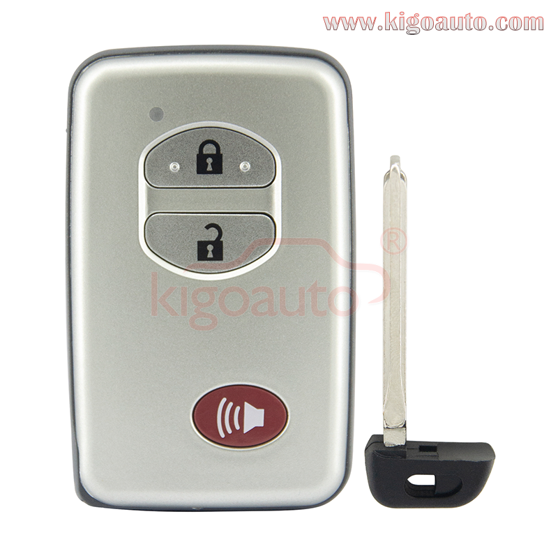 Smart key shell 2 button with panic for Toyota Venza 2010