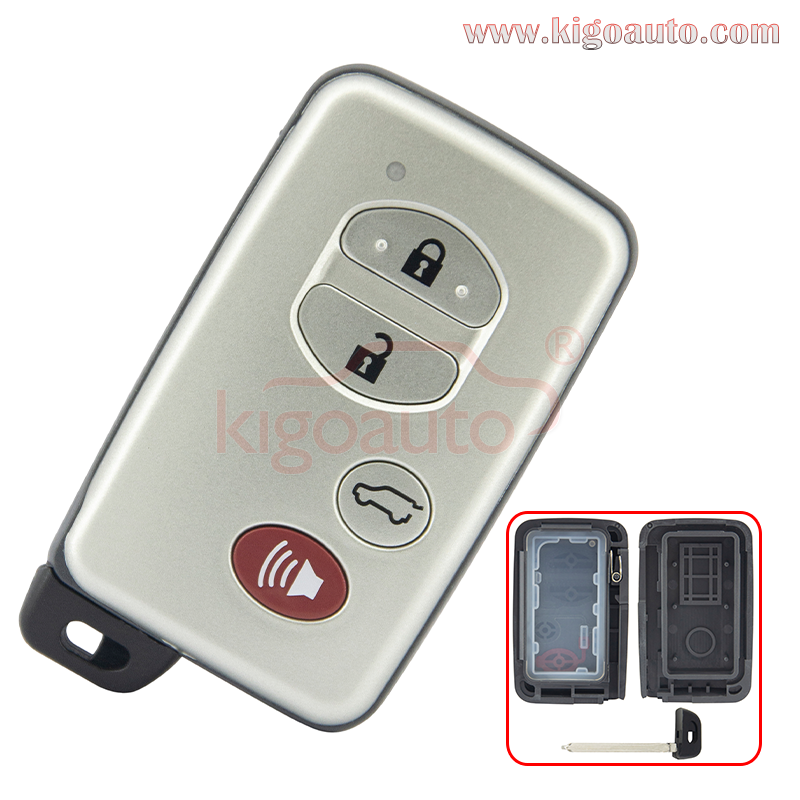 FCC HYQ14ACX Smart key shell 4 button for  Toyota Venza 2010-2016 P/N 89904-0T020
