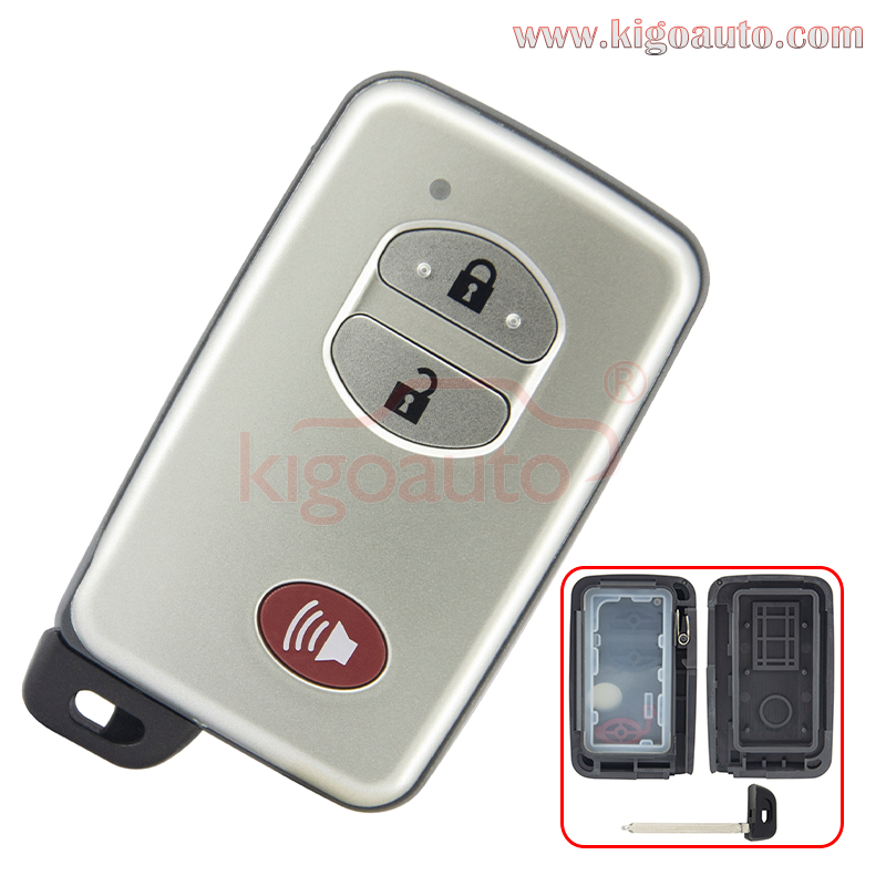 Smart key shell 2 button with panic for Toyota Venza 2010