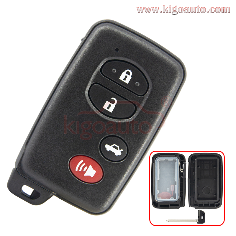 FCC HYQ14AAB smart key case  4 button for Toyota Camry Corolla Avalon 2009 2011 2012