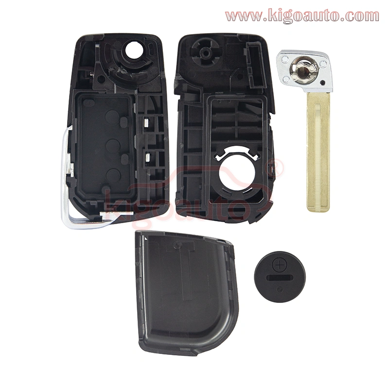 PN 89070-05030 Flip remote key shell 3 button TOY43 / TOY48 VA2 blade for Toyota AVENSIS PRIUS RAV VERSO