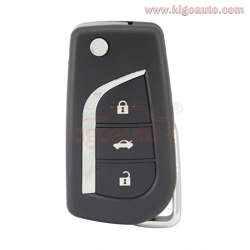 PN 89070-05030 Flip remote key shell 3 button TOY43 / TOY48 VA2 blade for Toyota AVENSIS PRIUS RAV VERSO