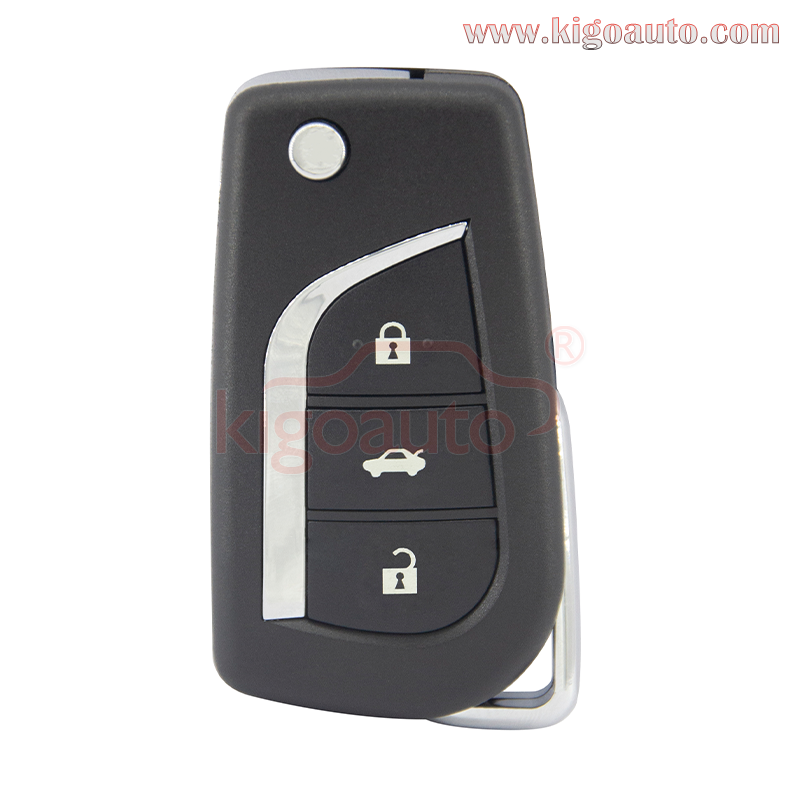 PN 89070-05030 Flip remote key shell 3 button TOY43 / TOY48 VA2 blade for Toyota AVENSIS PRIUS RAV VERSO