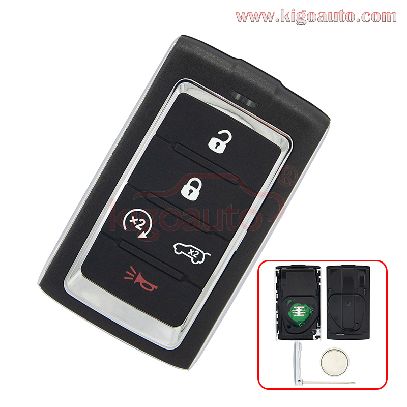 FCC M3NWXF0B1 smart key 5 button 433mhz 4A chip for 2021-2022 Jeep Grand Wagoneer PN 68469565AA