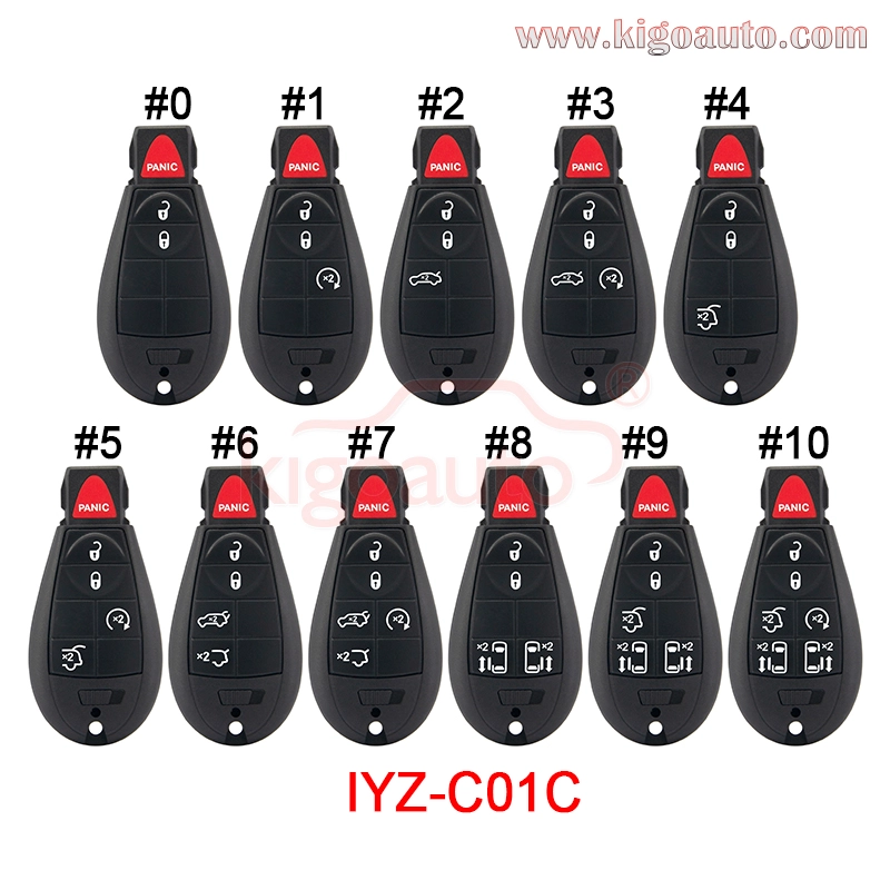 FCC IYZ-C01C fobik key remote 434Mhz for Chrysler 300 Town & Country Dodge Challenger Charger Jeep Grand Cherokee