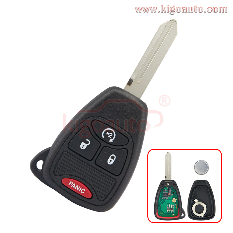 FCC OHT692713AA Remote head key 4 button 315Mhz ID46-PCF7941 chip for 2007-2018 Chrysler Aspen Dodge Caliber Jeep Compass PN 68039414AD 04589621AB