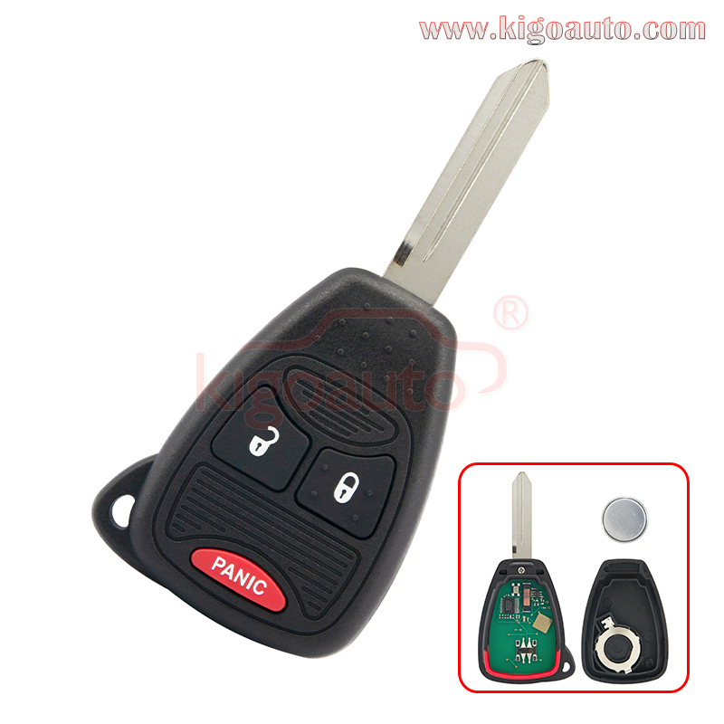 FCC OHT692713AA OHT692427AA Remote head key 3 button 315Mhz for Chrysler PT Cruiser Dodge Caliber Jeep Compass 2007-2010