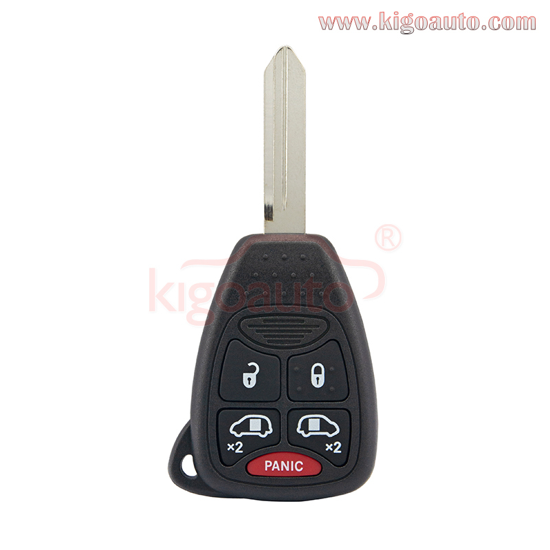 Remote head key shell 5 button for Chrysler Sebring 200 Convertible Jeep Liberty Commander 2007