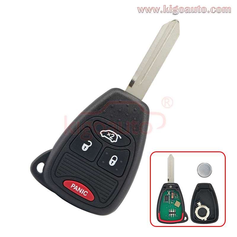 FCC OHT692713AA OHT692427AA Remote head key 4 button 315Mhz for Chrysler 300C PT Cruiser  Dodge Charger Jeep Liberty 2006-2014 PN 68003079AA