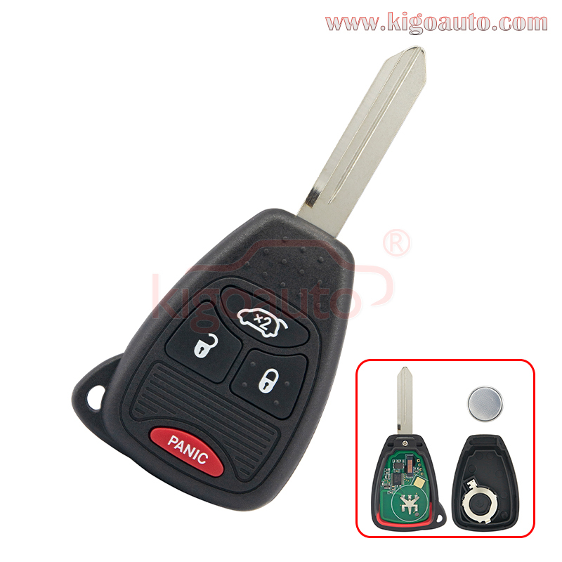 FCC OHT692427AA KOBDT04A Remote Head Key 4 Button 315Mhz ID46 PCF7961 Chip For 2004-2016 Chrysler Dodge Jeep PN: 56040649AC