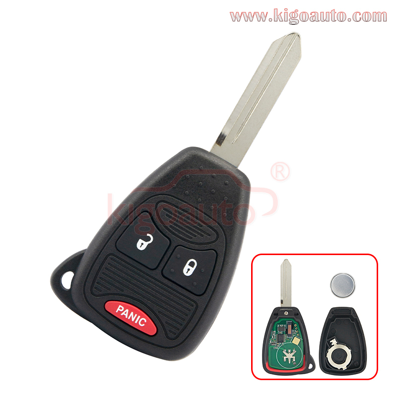 FCC OHT692427AA KOBDT04A Remote Head Key 3 Button 315Mhz ID46 PCF7961 Chip For 2004-2017 Chrysler Dodge Jeep PN: 56040649AC