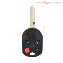 FCC OUCD6000022 Remote key 4 button 315Mhz 434MHz 4D63 chip FO38 blade for 2008-2011 Ford Mercury PN 164-R7013