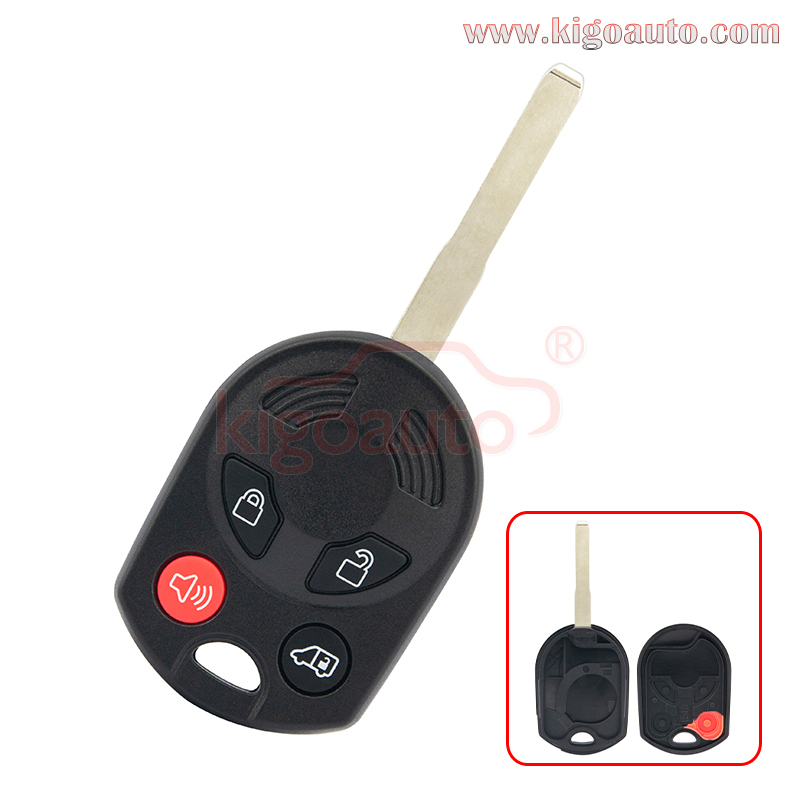 FCC OUCD6000022 Remote head key shell 4 button HU101 blade for Ford Transit connect 2015-2018 PN 164-R8126