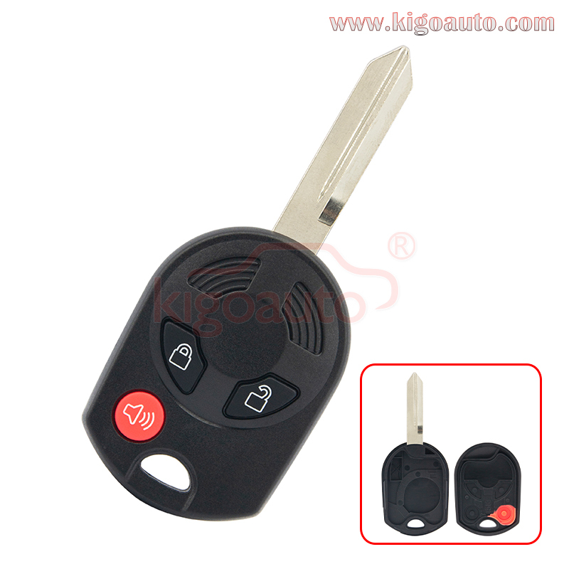 FCC OUCD6000022 Remote key shell 3 button FO38 blade for Ford Fusion Escape Focus Edge Mercury Mariner Lincoln MKZ 2007-2013