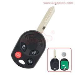 FCC OUCD6000022 Remote key 4 button 315Mhz 434MHz 4D63 chip FO38 blade for 2008-2011 Ford Mercury PN 164-R7013