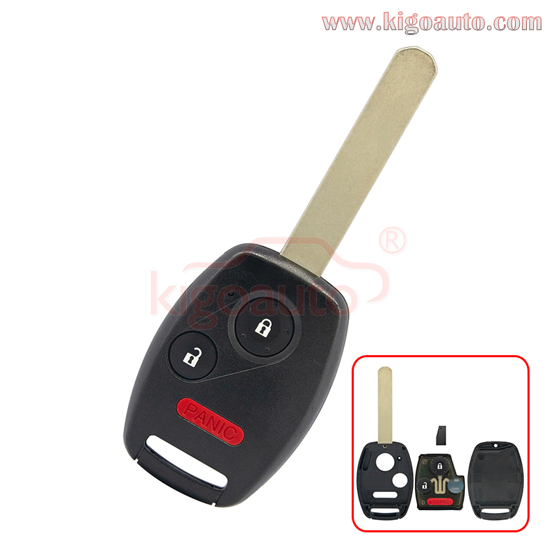 FCC OUCG8D-380H-A remote key 2 button with panic 313.8Mhz 315mhz for Honda Accord 2003 - 2007 PN 35111-SHJ-305