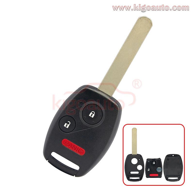 P/N 35118-TP6-A20 Remote key 2 button with panic HON66 313.8 Mhz 434mhz for Honda CRV Fit FCC MLBHLIK-1T