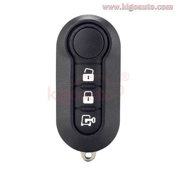 FCC LTQFI2AM433TX Flip remote key 3 button 433mhz ID46-PCF7946 chip SIP22 blade for Fiat 500 (Delphi system)