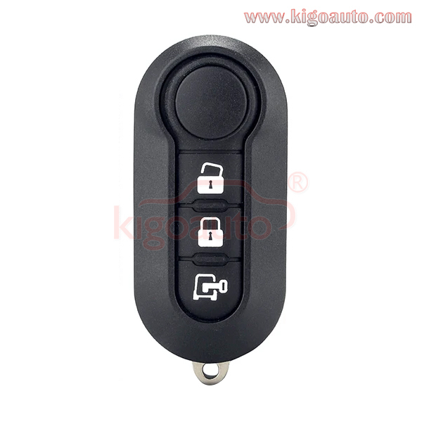 FCC LTQFI2AM433TX Flip remote key 3 button 433mhz ID46-PCF7946 chip SIP22 blade for 2012-2018 Dodge Ram Promaster City (Delphi BCM system)