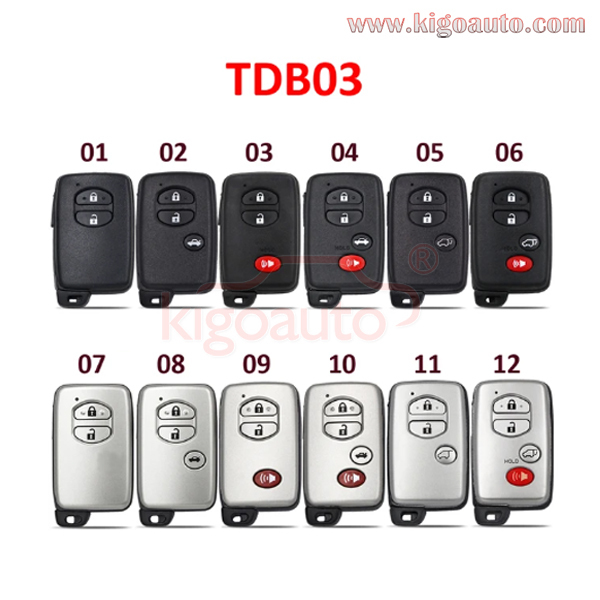 KEYDIY KD TDB03 4D Smart Keys Universal Remotes For Toyota Board ID: 0140 3370 5290 F433 A433 0500 6601 0111 6221