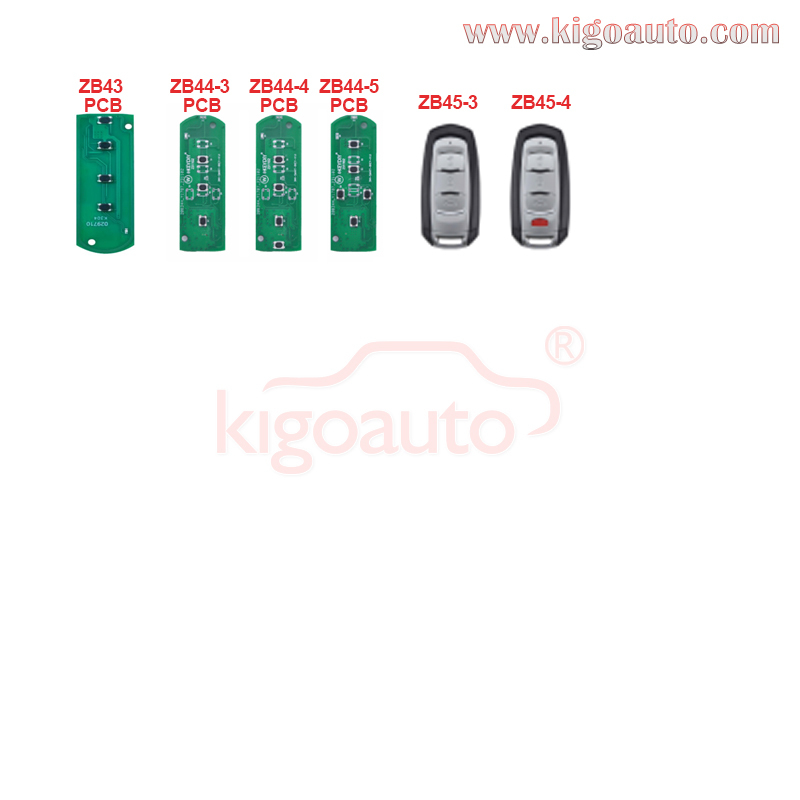 KEYDIY KD ZB43 ZB44 ZB45 Smart Keys Universal Remotes for KD-X2 KD-MAX