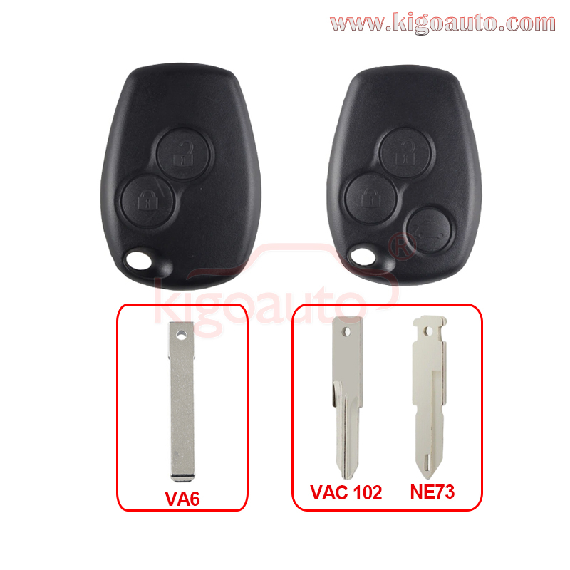 (No blade)Remote key shell 3 button for Renault Trafic Twingo Clio Modus Kangoo Master Megane Laguna Duster Logan Sandero