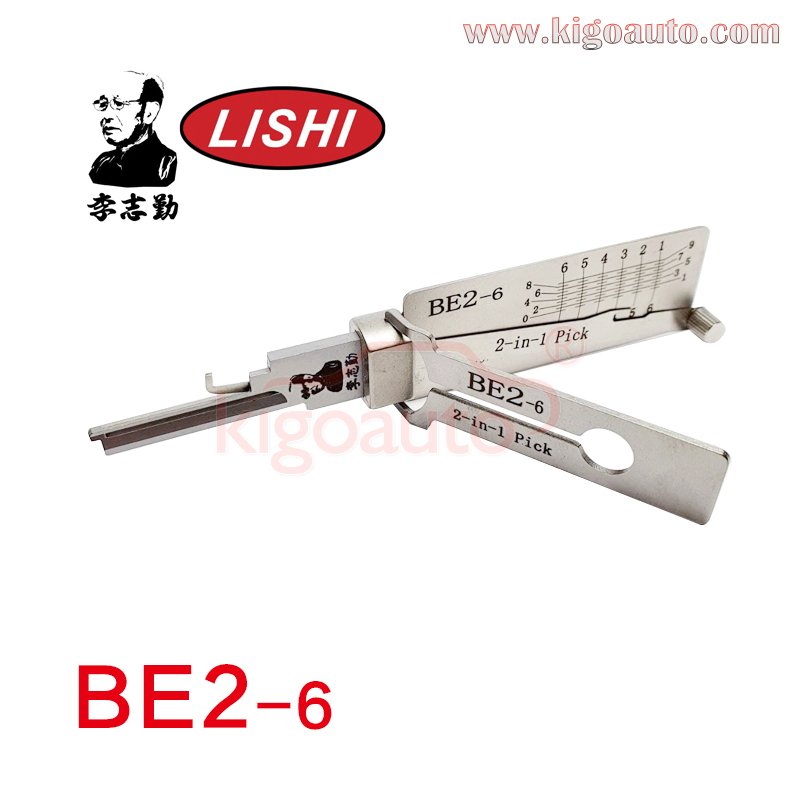 Original Lishi BE2-6 2-in-1 Pick and Decoder for BEST “A” 6 Pin SFIC Residential Tool