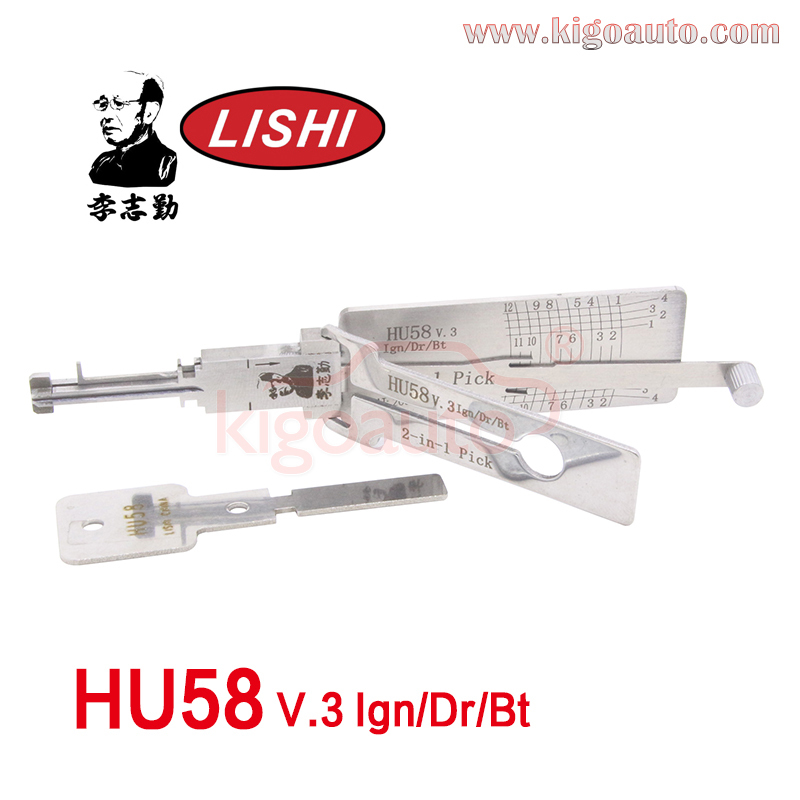 Lishi 2in1 Decoder HU58 v.3 Ign/Dr/Bt