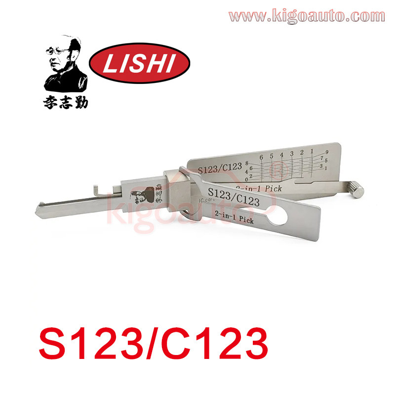 Original Lishi S123/C123 2-in-1 Pick and Decoder  for Schlage Everest Keyway