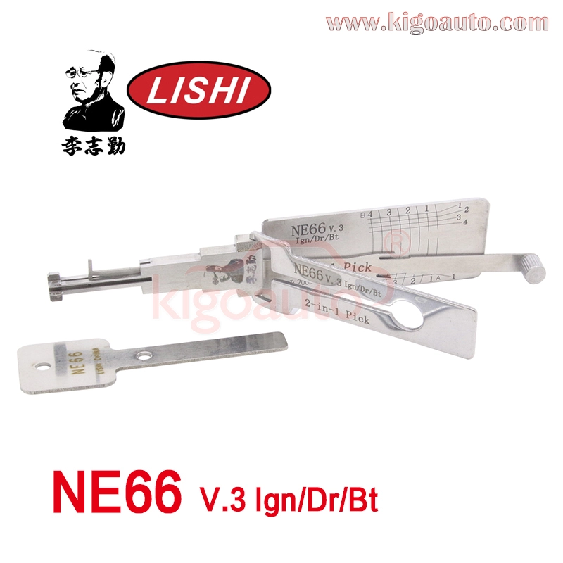 Original Lishi 2in1 Pick NE66 v.3 Ign/Dr/Bt