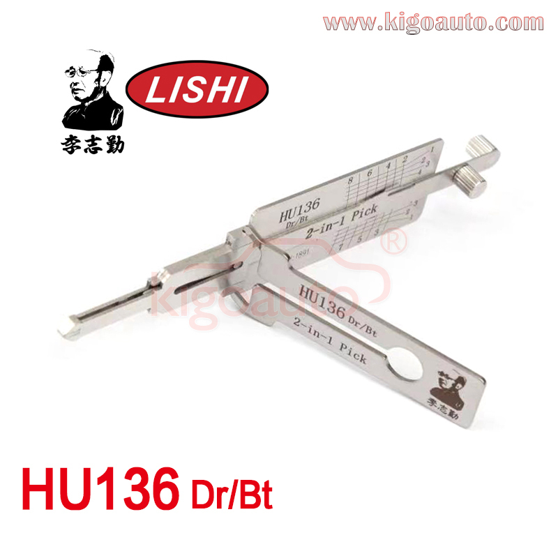 Original Lishi 2 in 1 Pick HU136 Dr/Bt for Renault/Dacia