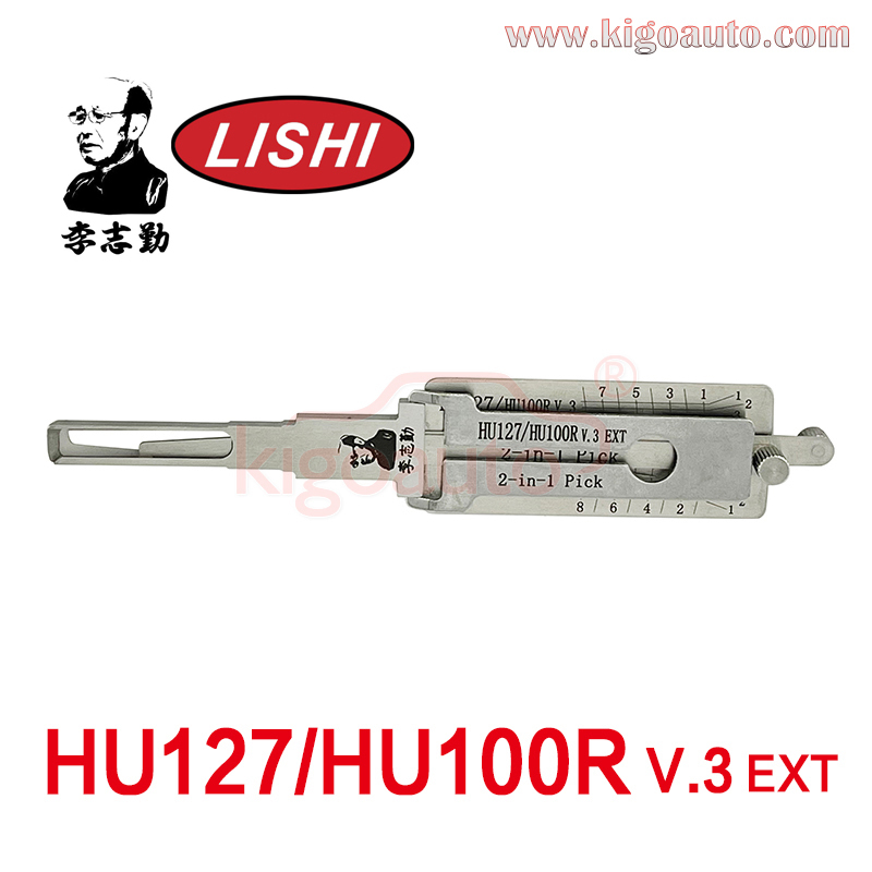 Original Lishi 2-in-1 Pick HU127 / HU100R V.3 EXT