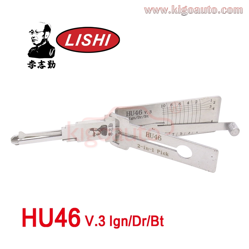 Original Lishi 2in1 Pick HU46 V.3 Ign/Dr/Bt