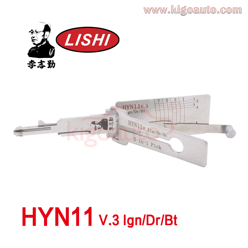 Original Lishi 2in1 Pick HYN11 v.3 Ign/Dr/Bt