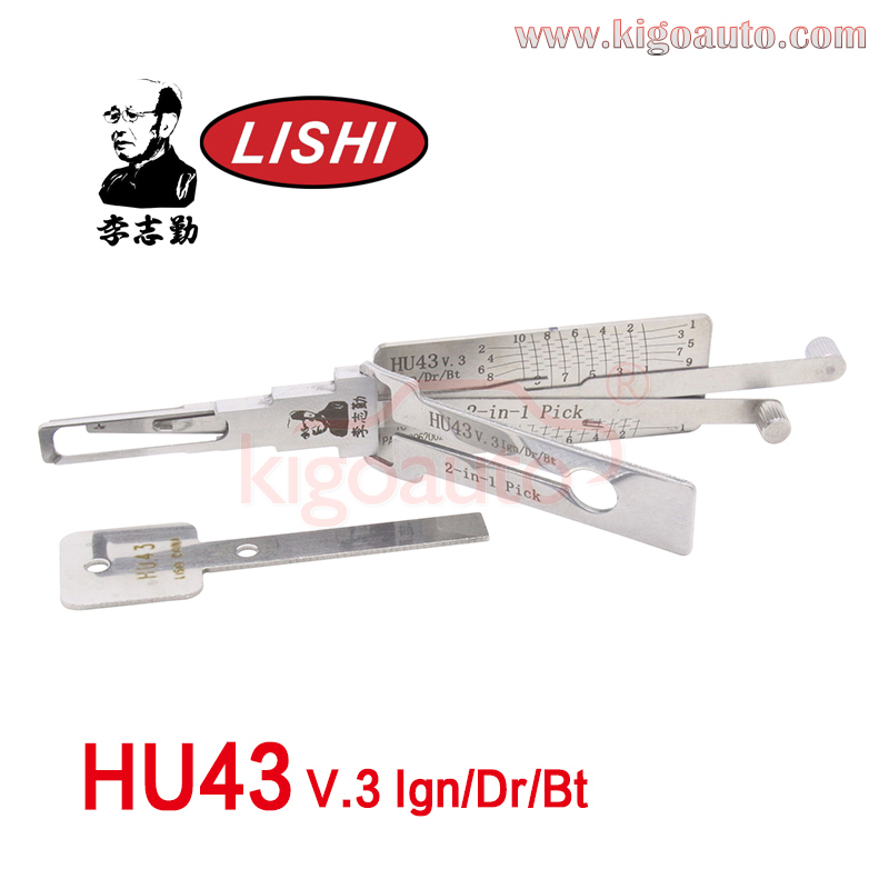 Original Lishi 2in1 Pick HU43 v.3 Ign/Dr/Bt