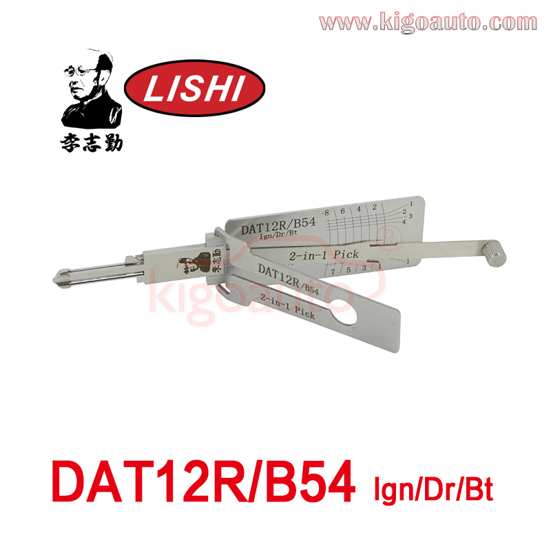 Original Lishi 2in1 Pick DAT12R/B54 Ign/Dr/Bt