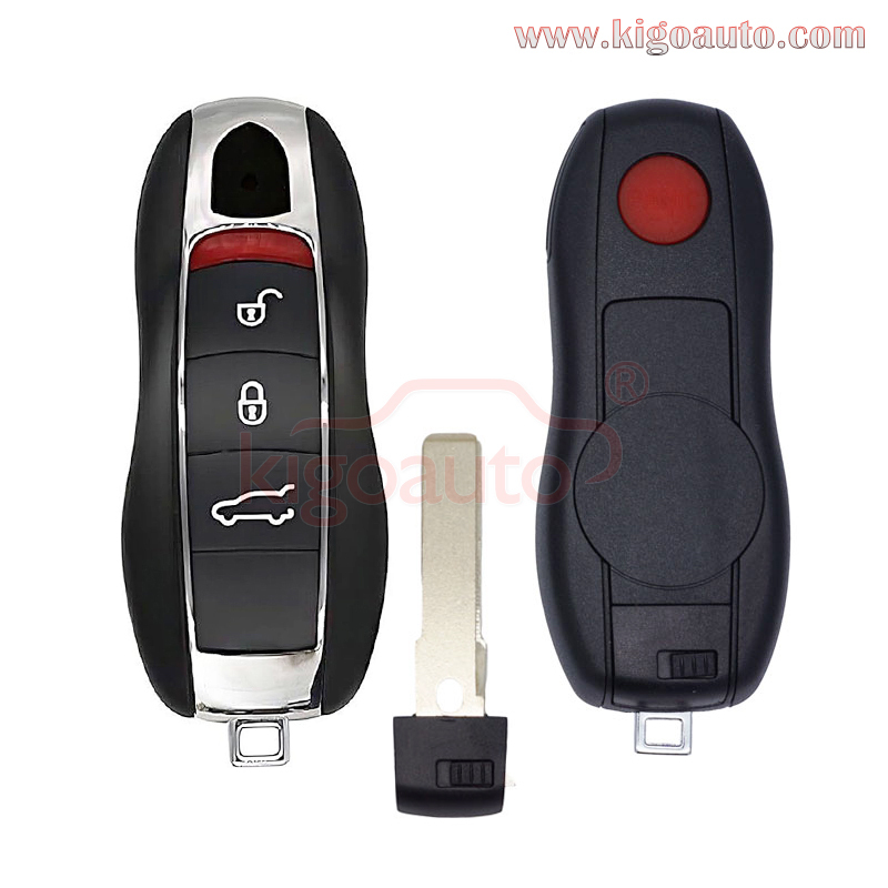 KR55WK50138 Smart key shell 3 button with panic for Porsche 911 Boxter Cayenne Cayman Macan Panamera