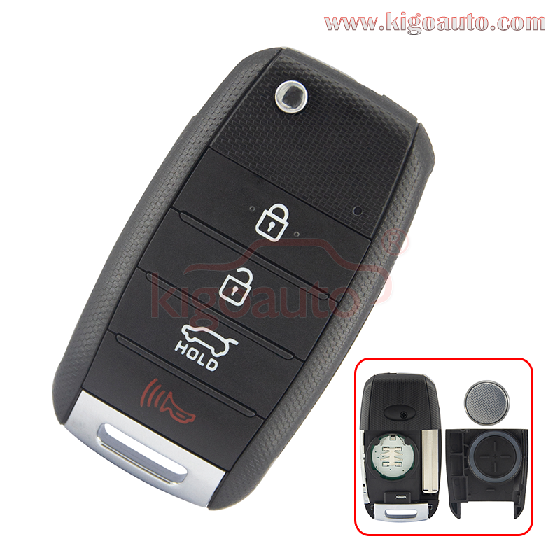 PN: 95430-D9100 Flip remote key 4 button 434Mhz for 2016-2020 Kia ...