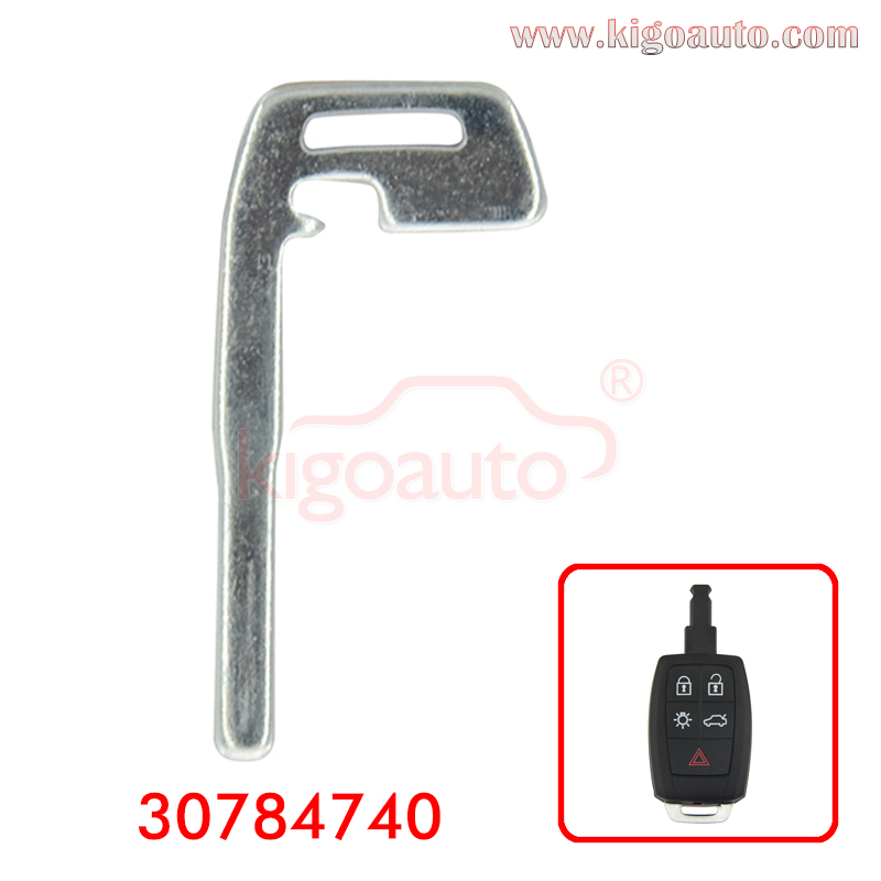 PN 30784740 Smart key blade emergency key insert for Volvo C30 C70 S40 V50