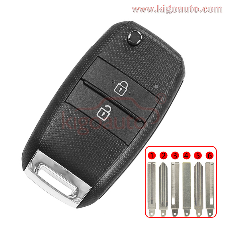 Kia Picanto Key Shell FCC RKE-4F23 Flip key shell 2 button for Kia Picanto 2013+ P/N 95430-H7100