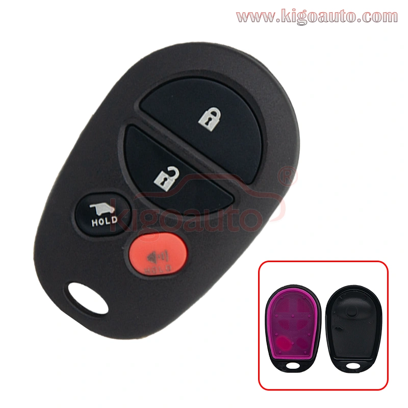 Remote fob case 4 button for Toyota Highlander Sequoia Sienna,Toyota