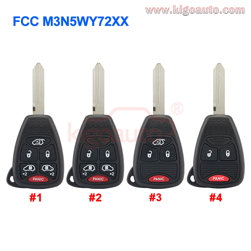 FCC M3N5WY72XX Remote head key 315Mhz 46 chip PCF7961 for 2004-2008 ...