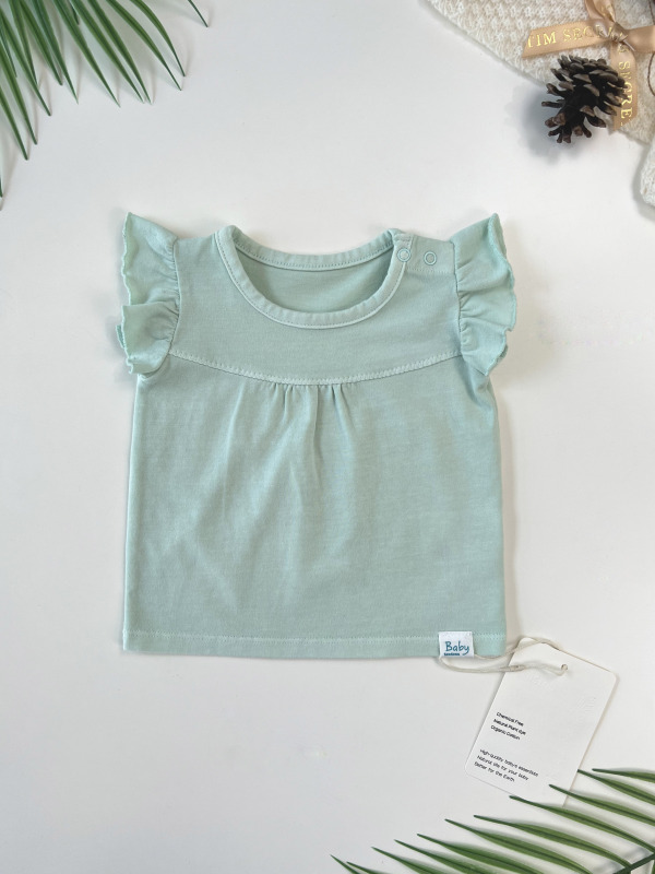 baby girl ruffle sleeve top